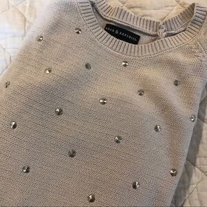 🤘ROCK & REPUBLIC Silver Studded Sweater